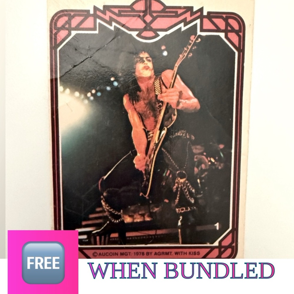 🆓 FREE When Bundled Vintage 1978 Aucion MGT AGRMT. With KISS Paul Stanley Card